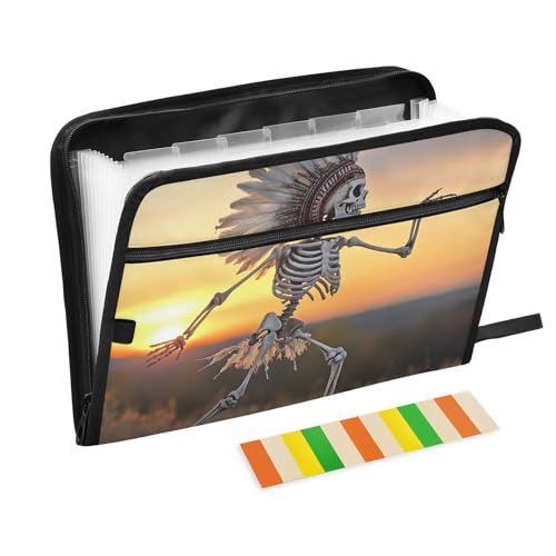 Aktenordner, Jacken, 13 Taschen, A4, Briefgröße mit Reißverschluss, für Business, Tanzen, menschliches Skelett, Para Guardar Aktenordner, Jacken, 13 Taschen, A4, Briefgröße mit Reißverschluss, für Business, Tanzen, menschliches Skelett, Para Guardar von tplaotee