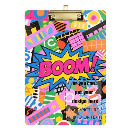 Bunte Cartoon-Boom-Klemmbretter, Standard-Loch, für Lehrer, Stillen, Größe 22,9 x 30,5 cm von tplaotee