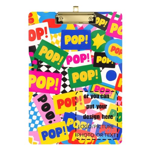 Buntes Cartoon-Pop-Modisches, individuelles Klemmbrett, Hardware, Messing, wasserdicht, für Klassenzimmer, Lehrer, Gymnasium, Größe 22,9 x 30,5 cm Buntes Cartoon-Pop-Modisches, individuelles Klemmbrett, Hardware, Messing, wasserdicht, für Klassenzimmer, Lehrer, Gymnasium, Größe 22,9 x 30,5 cm von tplaotee