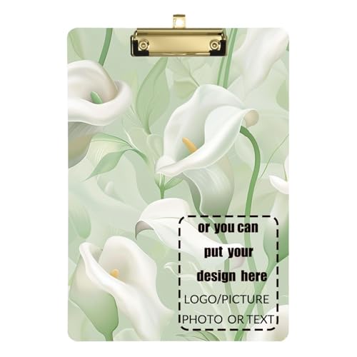 Calla-Lilien-Klemmbrett, Pastellfarben, Minzgrün, personalisierbar, für Damen, Kunststoff, für Softball-Trainer, Klemmbrett, Lehrer, Größe 22,9 x 30,5 cm Calla-Lilien-Klemmbrett, Pastellfarben, Minzgrün, personalisierbar, für Damen, Kunststoff, für Softball-Trainer, Klemmbrett, Lehrer, Größe 22,9 x 30,5 cm von tplaotee