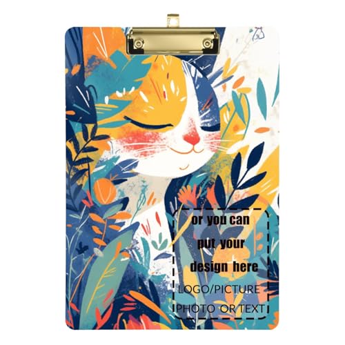 Cartoon Cat Laves Art Customize Sketch it Klemmbrett Wasserdicht für Lehrer Must Haves für Klassenzimmer Elementary Größe 22,9 x 30,5 cm von tplaotee