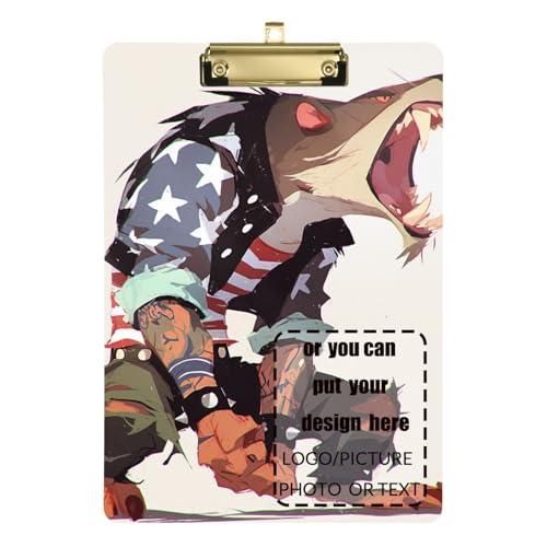 Cartoon Tasmanischer Teufel, cooles Tier, patriotische Farbe, individuelles flaches Klemmbrett, Loch, transparent, für Lehrer, Krankenpflege, Größe 22,9 x 30,5 cm Cartoon Tasmanischer Teufel, cooles Tier, patriotische Farbe, individuelles flaches Klemmbrett, Loch, transparent, für Lehrer, Krankenpflege, Größe 22,9 x 30,5 cm von tplaotee