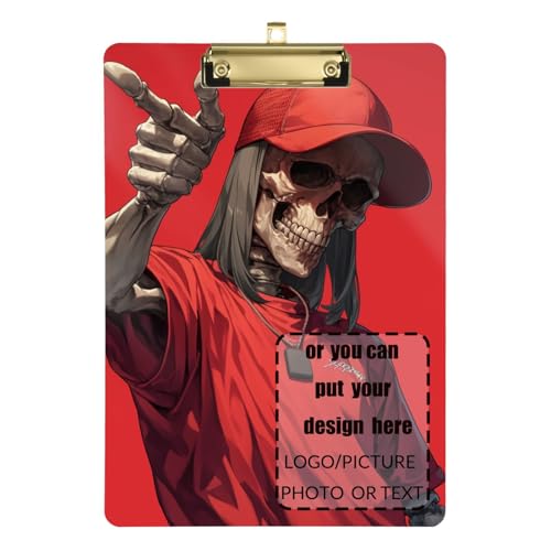 Cartoon-cooles Skelett-Hip-Stil, dunkelrot, schwarz, personalisierbar, Glas-Klemmbrett, wasserdicht, für Krankenschwestern, Studenten, Handel, Größe 22,9 x 30,5 cm Cartoon-cooles Skelett-Hip-Stil, dunkelrot, schwarz, personalisierbar, Glas-Klemmbrett, wasserdicht, für Krankenschwestern, Studenten, Handel, Größe 22,9 x 30,5 cm von tplaotee