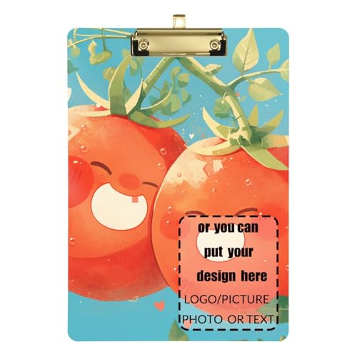Cartoon lächelnde rote Tomaten, grüne Blätter, Aquarell-Stil, individuelles transparentes Klemmbrett, Acryl, niedlich für Fußball, Softball, Coaching, Größe 22,9 x 30,5 cm Cartoon lächelnde rote Tomaten, grüne Blätter, Aquarell-Stil, individuelles transparentes Klemmbrett, Acryl, niedlich für Fußball, Softball, Coaching, Größe 22,9 x 30,5 cm von tplaotee