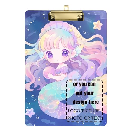 Chibi Klemmbrett im Meerjungfrau-Stil, niedlich, pastellfarben, Acryl, niedlich, für Fußball, LKW-Fahrer, Größe 22,9 x 30,5 cm Chibi Klemmbrett im Meerjungfrau-Stil, niedlich, pastellfarben, Acryl, niedlich, für Fußball, LKW-Fahrer, Größe 22,9 x 30,5 cm von tplaotee