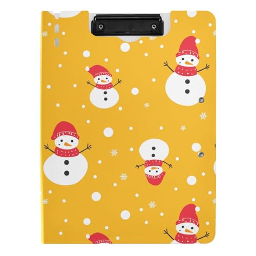 Clipboard Faltbares Klemmbrett Weihnachten Niedlicher Schneemann Gelb Rot A4 Clipfolio Horizontal und Vertikal Doppelclips Büro Klemmbrett mit Abdeckung Clipboard Faltbares Klemmbrett Weihnachten Niedlicher Schneemann Gelb Rot A4 Clipfolio Horizontal und Vertikal Doppelclips Büro Klemmbrett mit Abdeckung von tplaotee