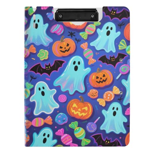 Faltbare Klemmbretter Happy Halloween Bunte Süßigkeiten Geister A4 Klemmbrett Folio Doppelclips Stifthalter Schule Klemmbrett mit festem Einband Faltbare Klemmbretter Happy Halloween Bunte Süßigkeiten Geister A4 Klemmbrett Folio Doppelclips Stifthalter Schule Klemmbrett mit festem Einband von tplaotee