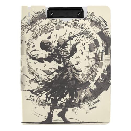 Faltbare Klemmbretter Mysteriöse Romantische Skeletttänzerin Weiß Noten A4 Klemmbrett Padfolio Horizontal und Vertikal Doppelclips Schule Klemmbrett mit Abdeckung Faltbare Klemmbretter Mysteriöse Romantische Skeletttänzerin Weiß Noten A4 Klemmbrett Padfolio Horizontal und Vertikal Doppelclips Schule Klemmbrett mit Abdeckung von tplaotee