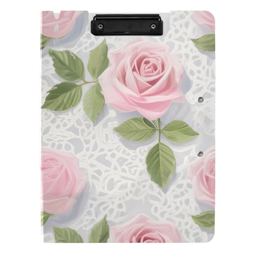 Faltbare Klemmbretter Rosa Spitze Rose Blumen A4 Klemmbrett mit Binder Zwei Metallclips Stifthalter Schule Klemmbrett mit Hardcover Faltbare Klemmbretter Rosa Spitze Rose Blumen A4 Klemmbrett mit Binder Zwei Metallclips Stifthalter Schule Klemmbrett mit Hardcover von tplaotee
