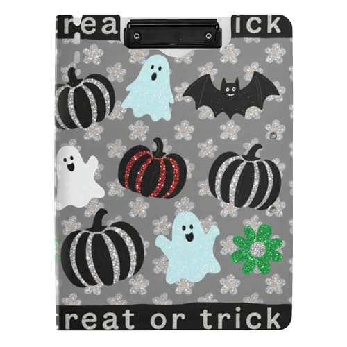 Faltbare Klemmbretter mit glitzerndem grau-schwarzem Blumenmuster, Halloween, A4, Clipfolio, doppelte Metall-Clips, Stifthalter, Still-Clipboard mit Abdeckung Faltbare Klemmbretter mit glitzerndem grau-schwarzem Blumenmuster, Halloween, A4, Clipfolio, doppelte Metall-Clips, Stifthalter, Still-Clipboard mit Abdeckung von tplaotee