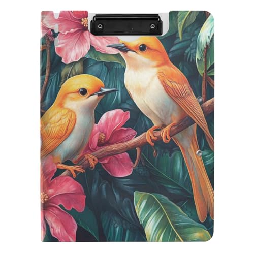 Faltbares Klemmbrett, tropische Blumen, Blätter, Orange, Swiftlets Vögel, A4, Klemmbrett, Ordner, horizontale und vertikale Doppel-Clips, Still-Clipboard mit Abdeckung Faltbares Klemmbrett, tropische Blumen, Blätter, Orange, Swiftlets Vögel, A4, Klemmbrett, Ordner, horizontale und vertikale Doppel-Clips, Still-Clipboard mit Abdeckung von tplaotee