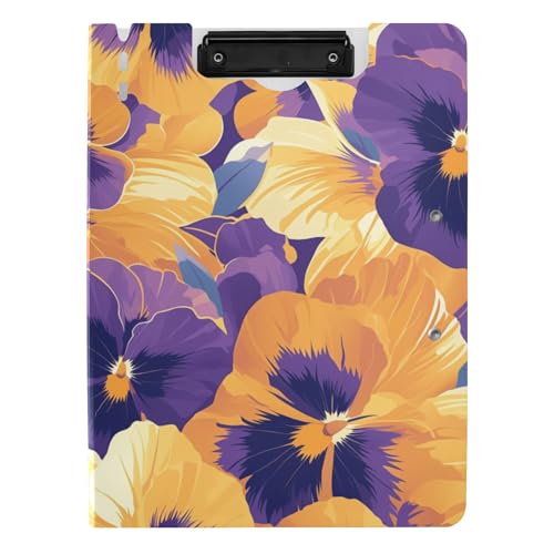 Faltbares Klemmbrett Abstrakte Orange Lila Stiefmütterchen Blumen A4 Klemmbrett mit Ordner Doppelte Metallclips Stifthalter Schule Klemmbrett mit Abdeckung Faltbares Klemmbrett Abstrakte Orange Lila Stiefmütterchen Blumen A4 Klemmbrett mit Ordner Doppelte Metallclips Stifthalter Schule Klemmbrett mit Abdeckung von tplaotee