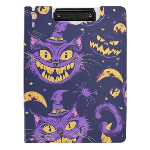 Faltbares Klemmbrett Halloween Grinsekatze A4 Klemmbrett Folio Horizontal und Vertikal Doppelclips Schule Klemmbrett mit Hardcover Faltbares Klemmbrett Halloween Grinsekatze A4 Klemmbrett Folio Horizontal und Vertikal Doppelclips Schule Klemmbrett mit Hardcover von tplaotee
