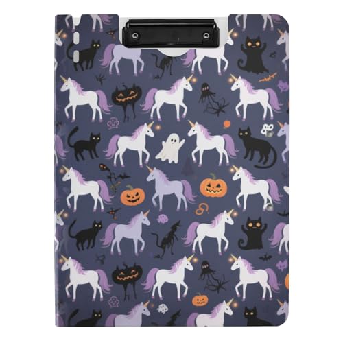 Faltbares Klemmbrett Happy Halloween weiße Einhörner A4 Klemmbrett Binderfolio Doppelclips Stifthalter Büro Klemmbrett mit Abdeckung Faltbares Klemmbrett Happy Halloween weiße Einhörner A4 Klemmbrett Binderfolio Doppelclips Stifthalter Büro Klemmbrett mit Abdeckung von tplaotee