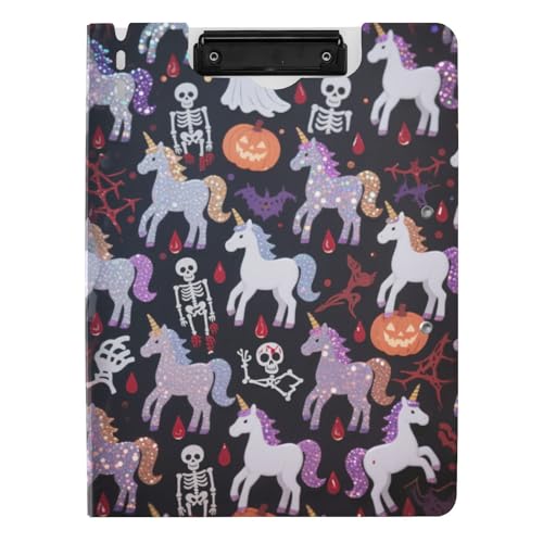 Faltbares Klemmbrett Happy Halloween weiße Einhörner A4 Klemmbrett Folio Doppelklammern Stifthalter Schule Klemmbrett mit festem Einband Faltbares Klemmbrett Happy Halloween weiße Einhörner A4 Klemmbrett Folio Doppelklammern Stifthalter Schule Klemmbrett mit festem Einband von tplaotee