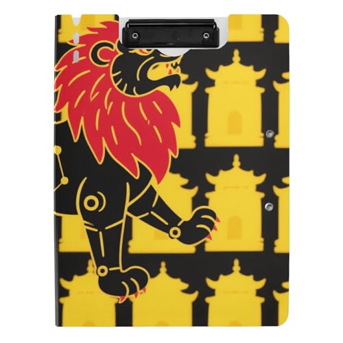 Faltbares Klemmbrett Leo Löwe Gelb Schwarz A4 Klemmbrett Clipfolio Horizontal und Vertikal Doppelclips Still-Clipboard mit Abdeckung Faltbares Klemmbrett Leo Löwe Gelb Schwarz A4 Klemmbrett Clipfolio Horizontal und Vertikal Doppelclips Still-Clipboard mit Abdeckung von tplaotee
