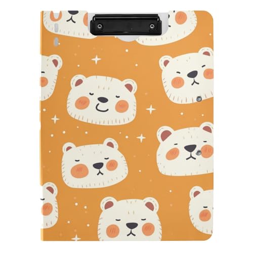 Faltbares Klemmbrett Orange Niedliche Eisbären Weiß A4 Klemmbrett mit Padfolio Doppelte Metallclips Stifthalter Schule Klemmbrett mit Abdeckung Faltbares Klemmbrett Orange Niedliche Eisbären Weiß A4 Klemmbrett mit Padfolio Doppelte Metallclips Stifthalter Schule Klemmbrett mit Abdeckung von tplaotee