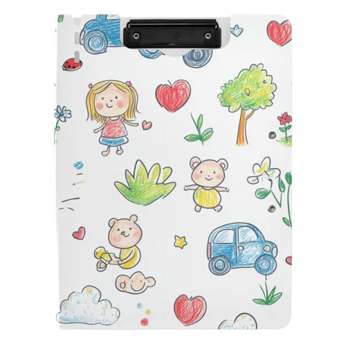 Gefaltetes Klemmbrett, Cartoon, niedliche Farbe, A4, Klemmbrett, Ordner, zwei Metall-Clips, Stifthalter, Schul-Klemmbrett mit Abdeckung Gefaltetes Klemmbrett, Cartoon, niedliche Farbe, A4, Klemmbrett, Ordner, zwei Metall-Clips, Stifthalter, Schul-Klemmbrett mit Abdeckung von tplaotee