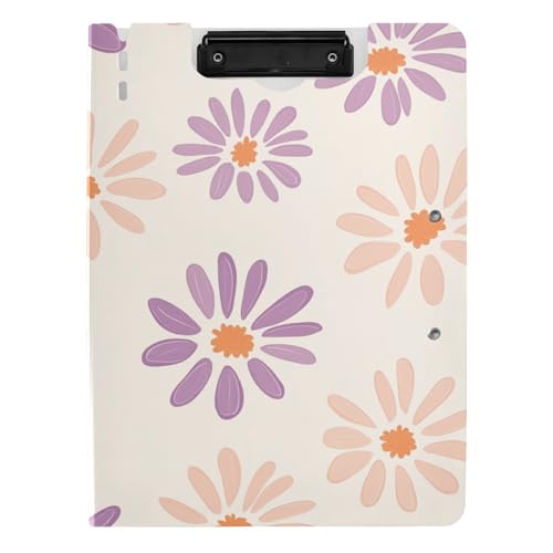 Gefaltetes Klemmbrett, einfache lila Gänseblümchen, Pastellrosa Hintergrund, A4-Klemmbrett, Clipfolio, Doppel-Clips, Stifthalter, Schulklemmbrett mit Abdeckung Gefaltetes Klemmbrett, einfache lila Gänseblümchen, Pastellrosa Hintergrund, A4-Klemmbrett, Clipfolio, Doppel-Clips, Stifthalter, Schulklemmbrett mit Abdeckung von tplaotee