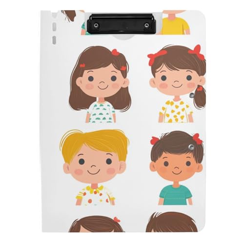 Gefaltetes Klemmbrett für Mädchen und Jungen, Cartoon, niedliches A4-Klemmbrett, Folio, horizontale und vertikale Doppel-Clips, Still-Clipboard mit festem Einband Gefaltetes Klemmbrett für Mädchen und Jungen, Cartoon, niedliches A4-Klemmbrett, Folio, horizontale und vertikale Doppel-Clips, Still-Clipboard mit festem Einband von tplaotee