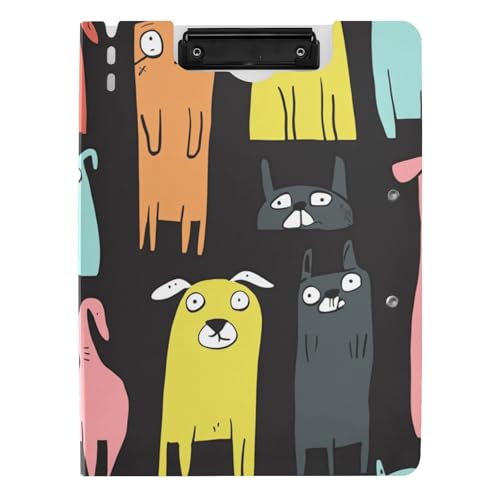 Klappbares Klemmbrett, Cartoon-Motiv, bunt, niedlich, A4-Klemmbrett, Clipfolio, doppelte Metall-Clips, Stifthalter, Still-Clipboard mit Abdeckung Klappbares Klemmbrett, Cartoon-Motiv, bunt, niedlich, A4-Klemmbrett, Clipfolio, doppelte Metall-Clips, Stifthalter, Still-Clipboard mit Abdeckung von tplaotee
