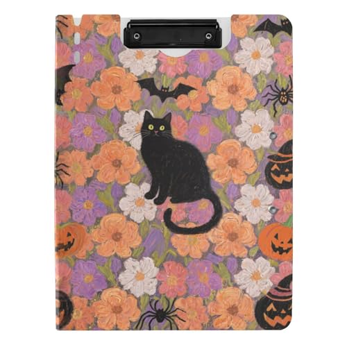 Klappbares Klemmbrett Happy Halloween schwarze Katze Kürbis A4 Klemmbrett Folio Doppelclips Stifthalter Schule Klemmbrett mit Abdeckung Klappbares Klemmbrett Happy Halloween schwarze Katze Kürbis A4 Klemmbrett Folio Doppelclips Stifthalter Schule Klemmbrett mit Abdeckung von tplaotee