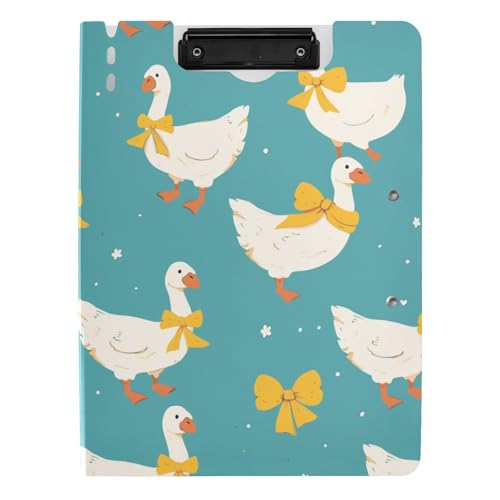 Klemmbrett Faltbar Einfach Niedlich Gans Cartoon A4 Clipfolio Horizontale und Vertikale Doppelclips Still-Clipboard mit Abdeckung Klemmbrett Faltbar Einfach Niedlich Gans Cartoon A4 Clipfolio Horizontale und Vertikale Doppelclips Still-Clipboard mit Abdeckung von tplaotee
