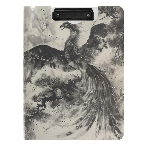 Klemmbrett Faltbar Schwarz Phönix Vogel Chinesische Tinte Malerei A4 Klemmbrett Binderfolio Doppelte Metallclips Stifthalter Schule Klemmbrett mit Abdeckung Klemmbrett Faltbar Schwarz Phönix Vogel Chinesische Tinte Malerei A4 Klemmbrett Binderfolio Doppelte Metallclips Stifthalter Schule Klemmbrett mit Abdeckung von tplaotee