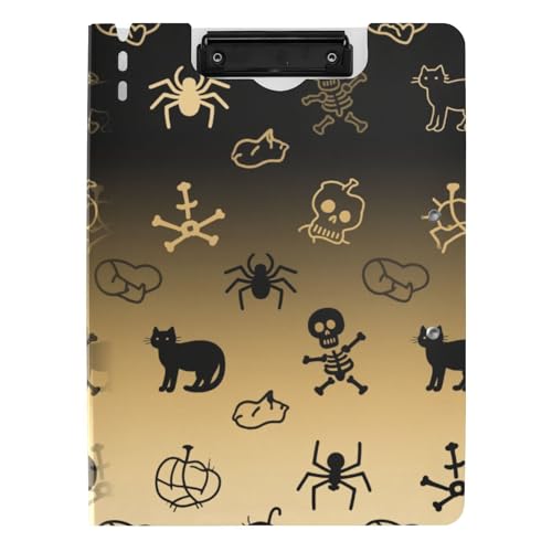 Klemmbrett Faltbare Halloween Schwarze Katze Spinne Schädel A4 Klemmbrett mit Binder Doppelclips Stifthalter Schule Klemmbrett mit Hardcover Klemmbrett Faltbare Halloween Schwarze Katze Spinne Schädel A4 Klemmbrett mit Binder Doppelclips Stifthalter Schule Klemmbrett mit Hardcover von tplaotee