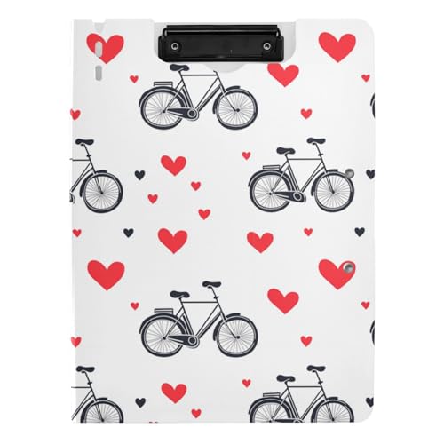 Klemmbrett Faltbares Fahrrad Einfache Linienkunst Herzform Valentine A4 Klemmbrett Clipfolio Horizontal und Vertikal Doppelclips Still-Clipboard mit Abdeckung Klemmbrett Faltbares Fahrrad Einfache Linienkunst Herzform Valentine A4 Klemmbrett Clipfolio Horizontal und Vertikal Doppelclips Still-Clipboard mit Abdeckung von tplaotee