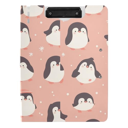 Klemmbrett-Ordner, niedlicher rosa Pinguin, A4, Klemmbrett, Binderfolio, doppelte Metallklammern, Stifthalter, Büro-Klemmbrett mit Abdeckung Klemmbrett-Ordner, niedlicher rosa Pinguin, A4, Klemmbrett, Binderfolio, doppelte Metallklammern, Stifthalter, Büro-Klemmbrett mit Abdeckung von tplaotee