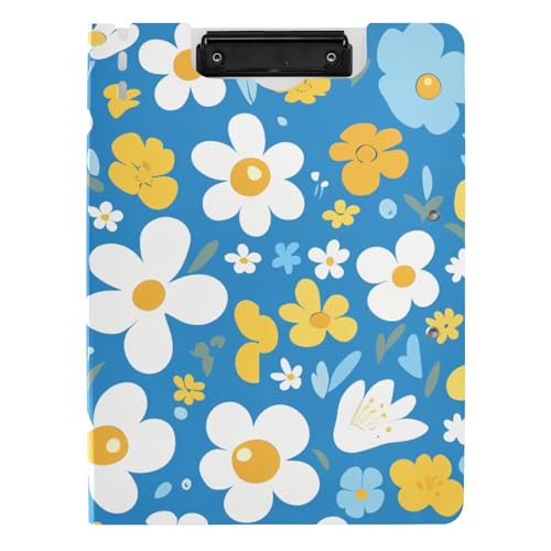 Klemmbrett Ordner Cartoon Weiß Gelb Blumen Blau Hintergrund A4 Klemmbrett Binder Doppelclips Stifthalter Schule Klemmbrett mit Hardcover Klemmbrett Ordner Cartoon Weiß Gelb Blumen Blau Hintergrund A4 Klemmbrett Binder Doppelclips Stifthalter Schule Klemmbrett mit Hardcover von tplaotee