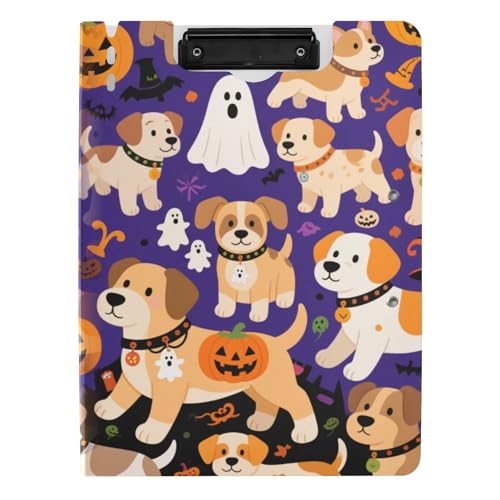 Klemmbrett Ordner Halloween Gelb Kürbis Hund A4 Klemmbrett Binder Zwei Metallclips Stifthalter Büro Klemmbrett mit Abdeckung Klemmbrett Ordner Halloween Gelb Kürbis Hund A4 Klemmbrett Binder Zwei Metallclips Stifthalter Büro Klemmbrett mit Abdeckung von tplaotee
