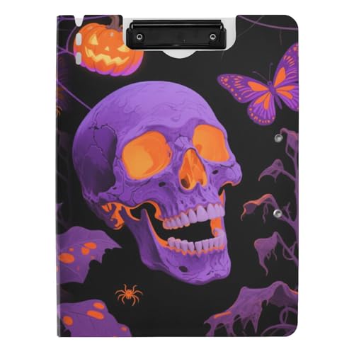 Klemmbrett Ordner Halloween Gelb Kürbis Schädel A4 Klemmbrett mit Binder Doppelte Metallclips Stifthalter Schule Klemmbrett mit Hardcover Klemmbrett Ordner Halloween Gelb Kürbis Schädel A4 Klemmbrett mit Binder Doppelte Metallclips Stifthalter Schule Klemmbrett mit Hardcover von tplaotee