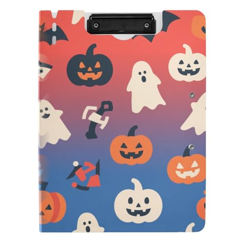 Klemmbrett Ordner Halloween Orange Kürbis A4 Klemmbrett mit Binder Zwei Metallclips Stifthalter Still-Clipboard mit Abdeckung Klemmbrett Ordner Halloween Orange Kürbis A4 Klemmbrett mit Binder Zwei Metallclips Stifthalter Still-Clipboard mit Abdeckung von tplaotee