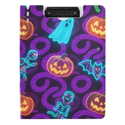 Klemmbrett Ordner Halloween Orange Kürbis Roboter A4 Klemmbrett mit Padfolio Doppelclips Stifthalter Still-Clipboard mit Abdeckung Klemmbrett Ordner Halloween Orange Kürbis Roboter A4 Klemmbrett mit Padfolio Doppelclips Stifthalter Still-Clipboard mit Abdeckung von tplaotee