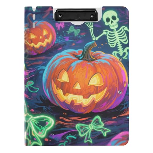 Klemmbrett Ordner Halloween Retro Orange Kürbis A4 Klemmbrett Padfolio Horizontal und Vertikal Doppelclips Schule Klemmbrett mit Abdeckung Klemmbrett Ordner Halloween Retro Orange Kürbis A4 Klemmbrett Padfolio Horizontal und Vertikal Doppelclips Schule Klemmbrett mit Abdeckung von tplaotee