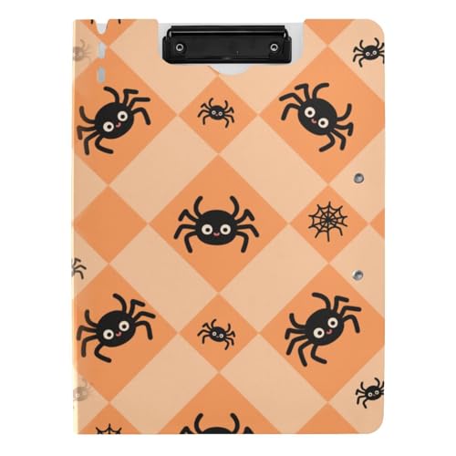 Klemmbrett Ordner Halloween Schwarze Spinne A4 Klemmbrett mit Binder Horizontal und Vertikal Doppelclips Büro Klemmbrett mit Abdeckung Klemmbrett Ordner Halloween Schwarze Spinne A4 Klemmbrett mit Binder Horizontal und Vertikal Doppelclips Büro Klemmbrett mit Abdeckung von tplaotee