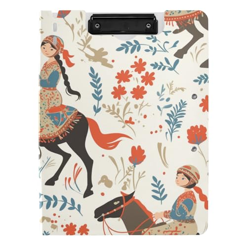 Klemmbrett Ordner Mädchen Blumen Boho Pferd A4 Klemmbrett mit Padfolio Doppelclips Stifthalter Still-Clipboard mit Abdeckung Klemmbrett Ordner Mädchen Blumen Boho Pferd A4 Klemmbrett mit Padfolio Doppelclips Stifthalter Still-Clipboard mit Abdeckung von tplaotee