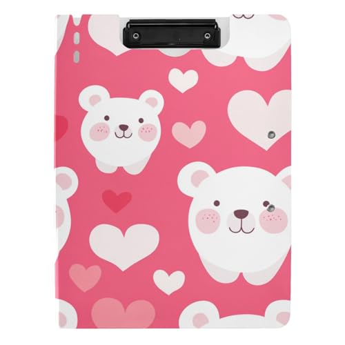 Klemmbrett Ordner Tier Bär Valentine Pfirsich A4 Klemmbrett Padfolio Doppelte Metallclips Stifthalter Büro Klemmbrett mit Abdeckung Klemmbrett Ordner Tier Bär Valentine Pfirsich A4 Klemmbrett Padfolio Doppelte Metallclips Stifthalter Büro Klemmbrett mit Abdeckung von tplaotee