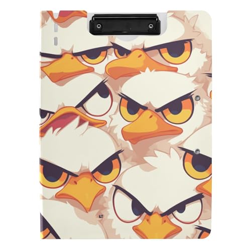 Klemmbrett Ordner Wiederholung Weiß Gelb Cartoon Vogel A4 Klemmbrett Folio Zwei Metallclips Stifthalter Still-Clipboard mit Abdeckung Klemmbrett Ordner Wiederholung Weiß Gelb Cartoon Vogel A4 Klemmbrett Folio Zwei Metallclips Stifthalter Still-Clipboard mit Abdeckung von tplaotee