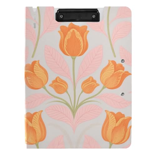 Klemmbrett Vintage Orange Blumenmuster A4 Klemmbrett Padfolio Horizontal und Vertikal Doppelclips Schule Klemmbrett mit Abdeckung Klemmbrett Vintage Orange Blumenmuster A4 Klemmbrett Padfolio Horizontal und Vertikal Doppelclips Schule Klemmbrett mit Abdeckung von tplaotee