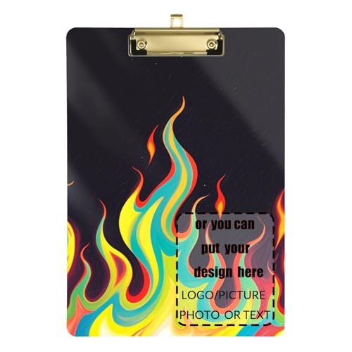 Klemmbrett für Quittungen, Acryl, niedlich, für Lehrer, Grundschule, Größe 22,9 x 30,5 cm, Schwarz von tplaotee
