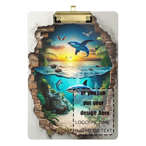 Klemmbrett mit 3D-Loch, weiße Wand, Ozean, Tier, Fisch, Meer, personalisierbar, Quittung, Hartfaserplatte für Krankenschwestern, Heimunternehmer, Größe 22,9 x 30,5 cm Klemmbrett mit 3D-Loch, weiße Wand, Ozean, Tier, Fisch, Meer, personalisierbar, Quittung, Hartfaserplatte für Krankenschwestern, Heimunternehmer, Größe 22,9 x 30,5 cm von tplaotee