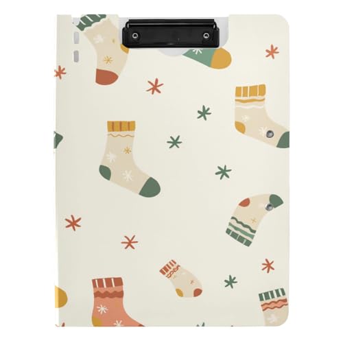 Klemmbrett mit Aufbewahrung, Weihnachtsmotiv, A4, Klemmbrett, zwei Metallklammern, Stifthalter, Still-Clipboard mit Abdeckung Klemmbrett mit Aufbewahrung, Weihnachtsmotiv, A4, Klemmbrett, zwei Metallklammern, Stifthalter, Still-Clipboard mit Abdeckung von tplaotee