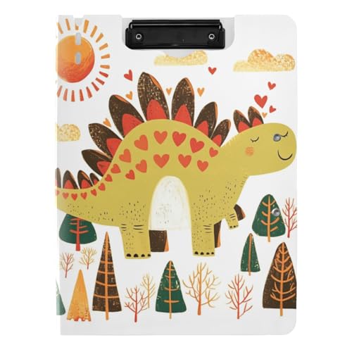 Klemmbrett mit Ordner Doodle-Stil Cartoon Dinosaurier Herzförmiges A4 Klemmbrett mit Padfolio Horizontal und Vertikal Doppelclips Büro Klemmbrett mit Abdeckung Klemmbrett mit Ordner Doodle-Stil Cartoon Dinosaurier Herzförmiges A4 Klemmbrett mit Padfolio Horizontal und Vertikal Doppelclips Büro Klemmbrett mit Abdeckung von tplaotee