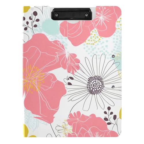 Klemmbrett mit Ordner Frühling bunte Blumen A4 Klemmbrett Folio Doppelclips Stifthalter Still-Clipboard mit Abdeckung Klemmbrett mit Ordner Frühling bunte Blumen A4 Klemmbrett Folio Doppelclips Stifthalter Still-Clipboard mit Abdeckung von tplaotee