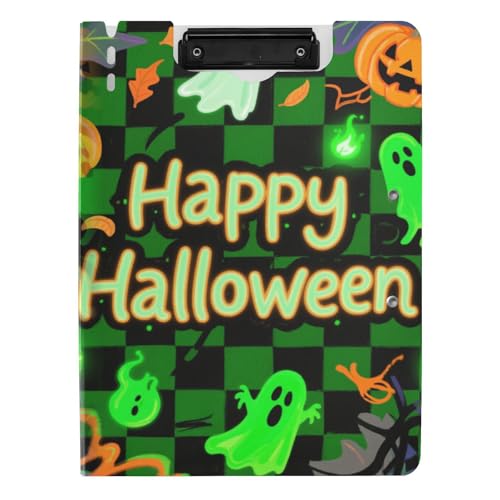 Klemmbrett mit Ordner Halloween Grün und Schwarz Kürbis A4 Klemmbrett Binder Doppelclips Stifthalter Büro Klemmbrett mit Hardcover Klemmbrett mit Ordner Halloween Grün und Schwarz Kürbis A4 Klemmbrett Binder Doppelclips Stifthalter Büro Klemmbrett mit Hardcover von tplaotee