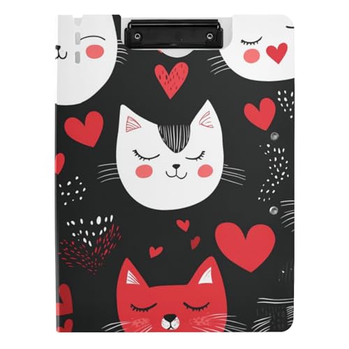 Klemmbrett mit Ordner Katze Französische Kunst Valentinstag A4 Klemmbrett Folio Doppelclips Stifthalter Still-Clipboard mit Abdeckung Klemmbrett mit Ordner Katze Französische Kunst Valentinstag A4 Klemmbrett Folio Doppelclips Stifthalter Still-Clipboard mit Abdeckung von tplaotee