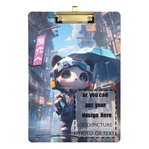 Klemmbrett mit niedlichem Panda-Stil, Standardloch für Trainer, medizinisches Klassenzimmer, Größe 22,9 x 30,5 cm von tplaotee